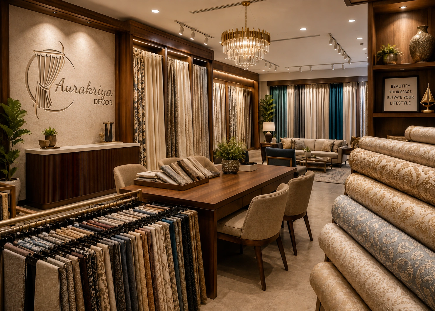 Aurakriya Decor curtain showroom Motera Ahmedabad