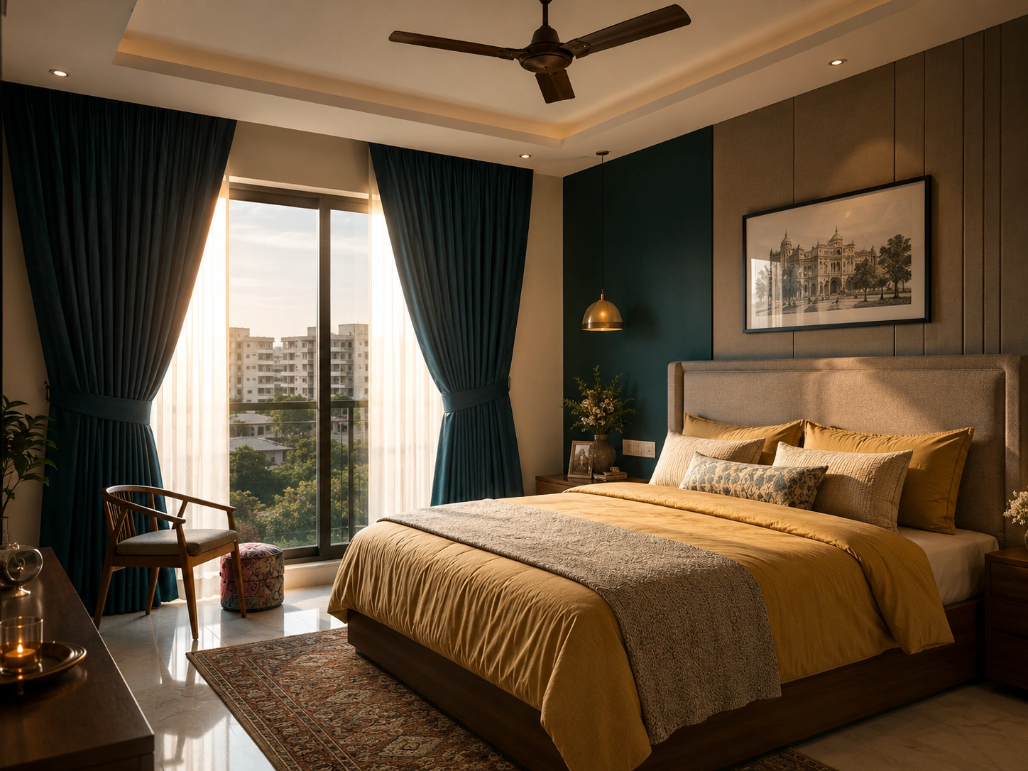 Blackout curtains master bedroom Ahmedabad