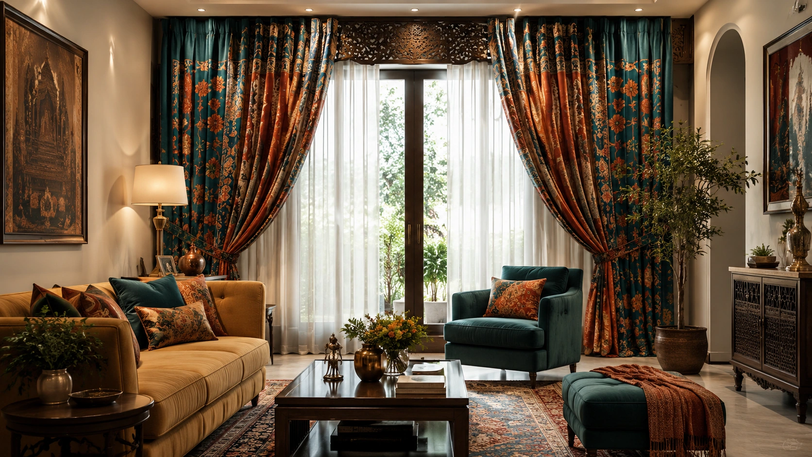Decorative patterned curtains Ahmedabad