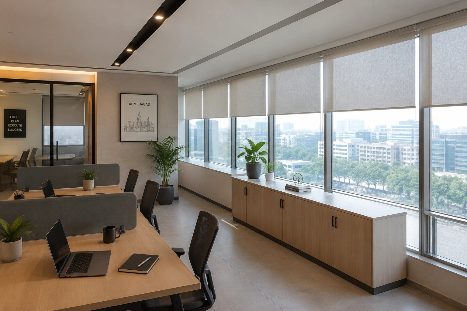 Commercial curtains for offices in Ahmedabad